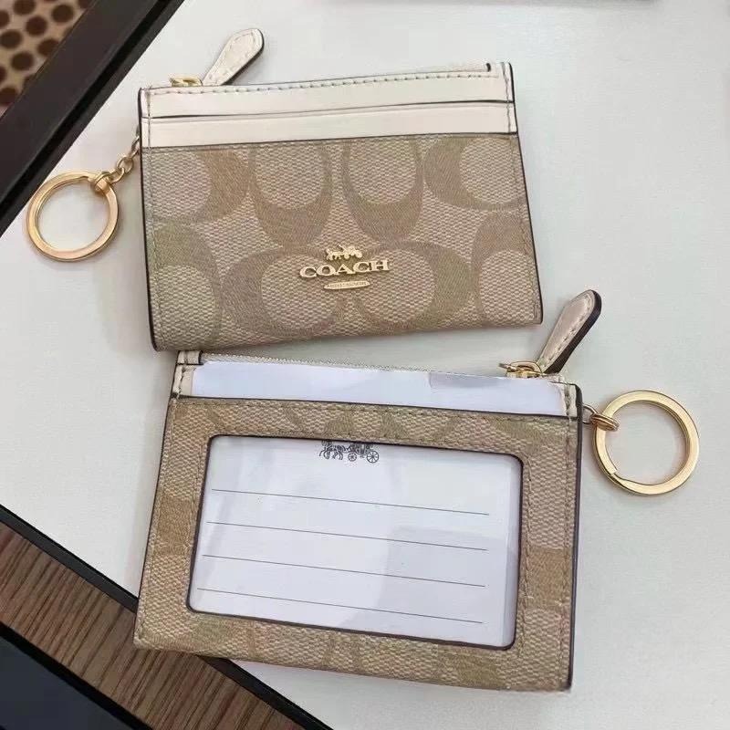 台灣美媽代購 COACH 蔻馳 包包 卡包 零錢包 拉鏈錢包 鑰匙包 經典印花logo拉鏈零錢包 證件包 時尚簡約零錢包-細節圖7