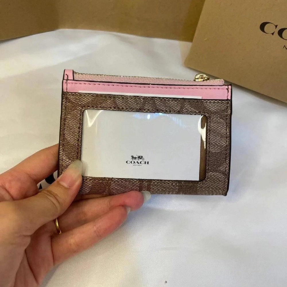 台灣美媽代購 COACH 蔻馳 包包 卡包 零錢包 拉鏈錢包 鑰匙包 經典印花logo拉鏈零錢包 證件包 時尚簡約零錢包-細節圖9