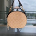 台灣美媽代購 COACH 蔻馳 包包 斜挎包 斜背包 側背包 手提包 圓餅包 化妝包 手機包 時尚簡約百搭學院風斜挎包-規格圖11