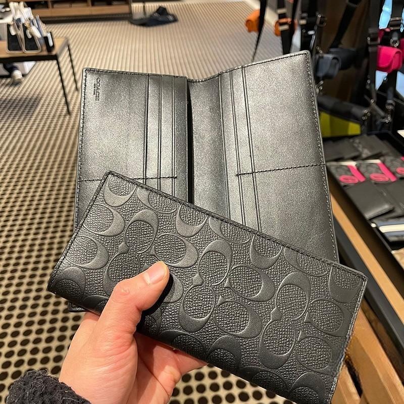 台灣美媽代購 COACH 蔻馳 包包 長夾 短夾 皮夾 中夾 短夾 錢包 拉鏈夾 對折錢夾卡夾 信用卡夾 時尚簡約長夾-細節圖3