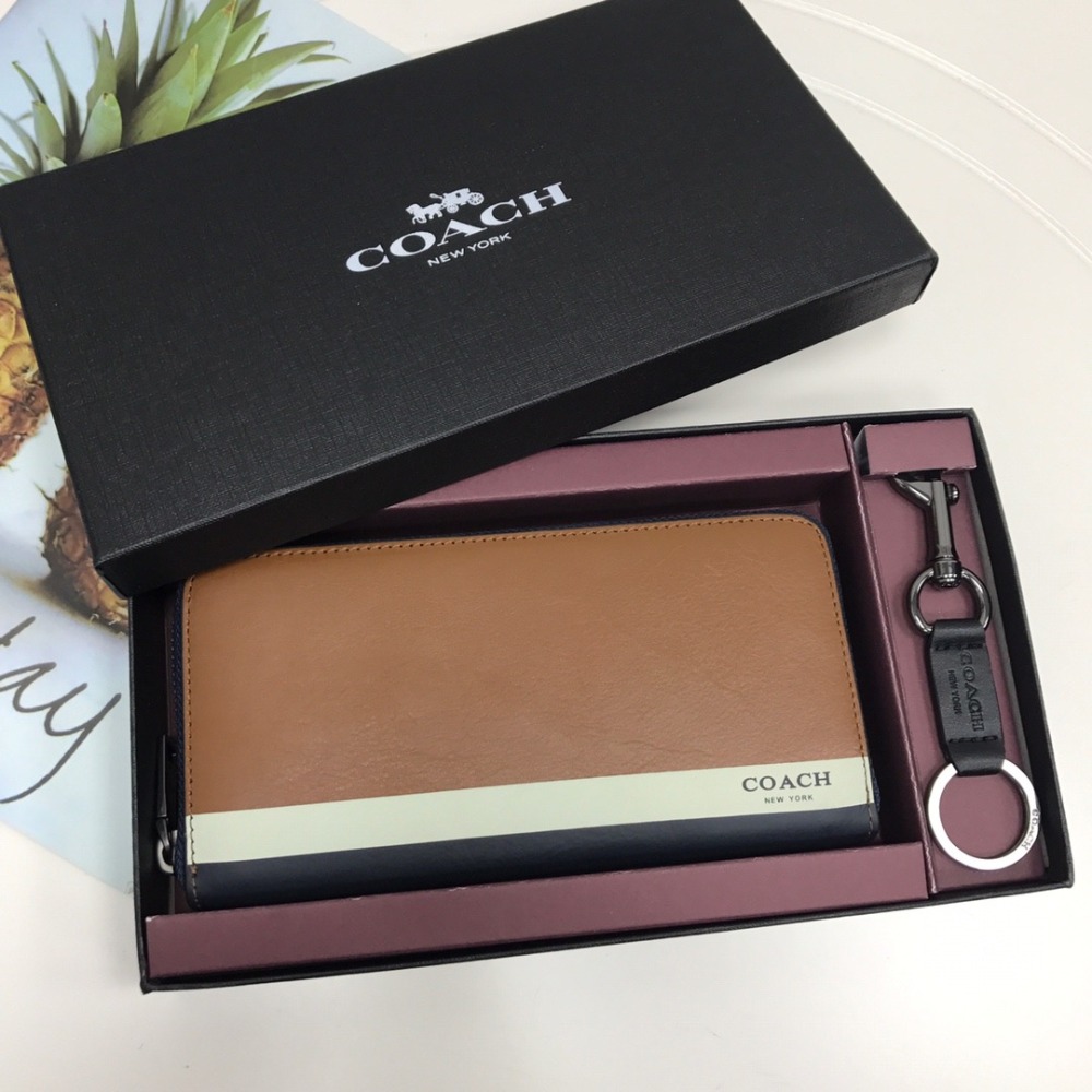 台灣美媽代購 COACH 蔻馳 長夾 短夾 經典老花拉鏈長夾 長款錢包 拉鏈夾 零錢包 男款手拿包 卡夾 信用卡夾-細節圖6