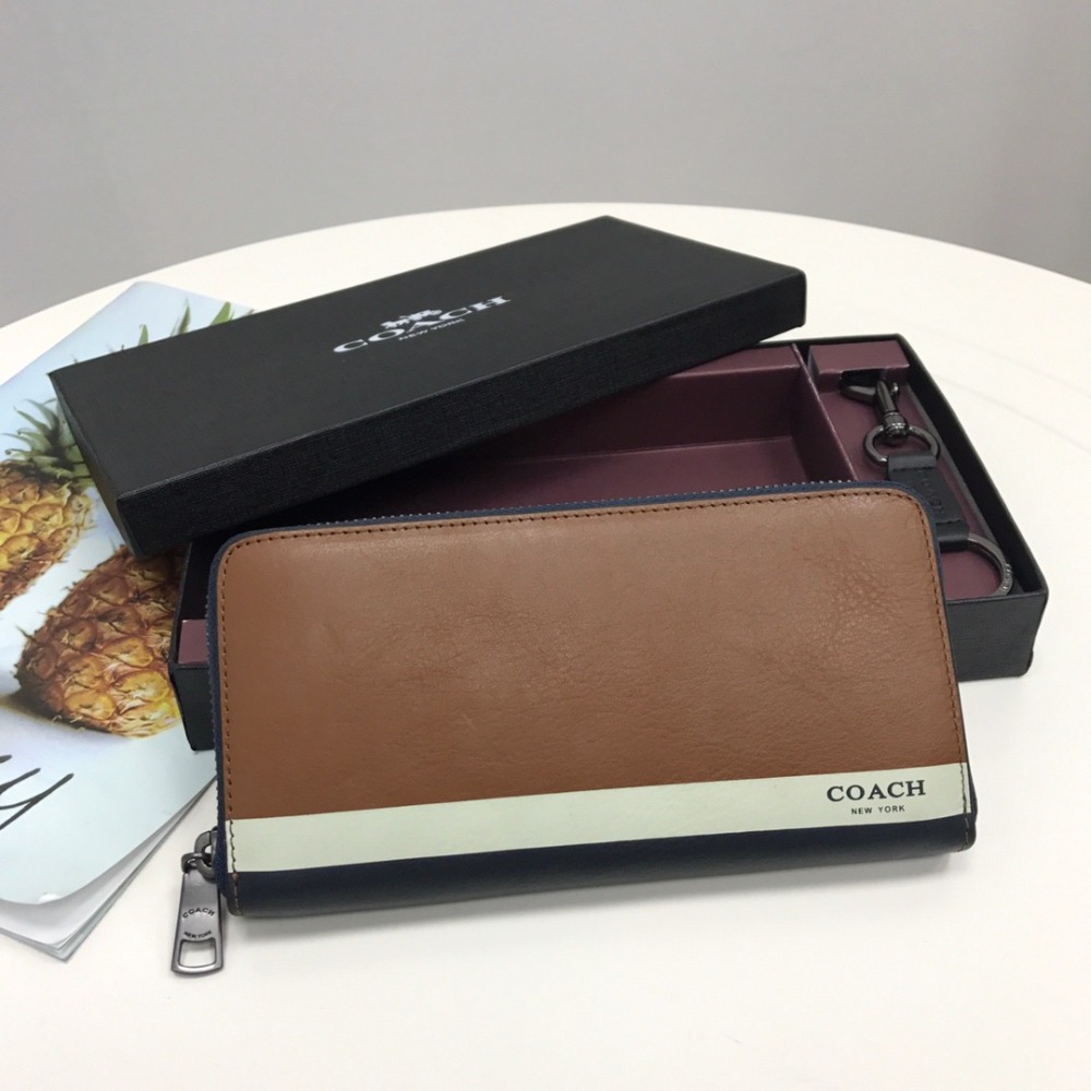 台灣美媽代購 COACH 蔻馳 長夾 短夾 經典老花拉鏈長夾 長款錢包 拉鏈夾 零錢包 男款手拿包 卡夾 信用卡夾-細節圖7