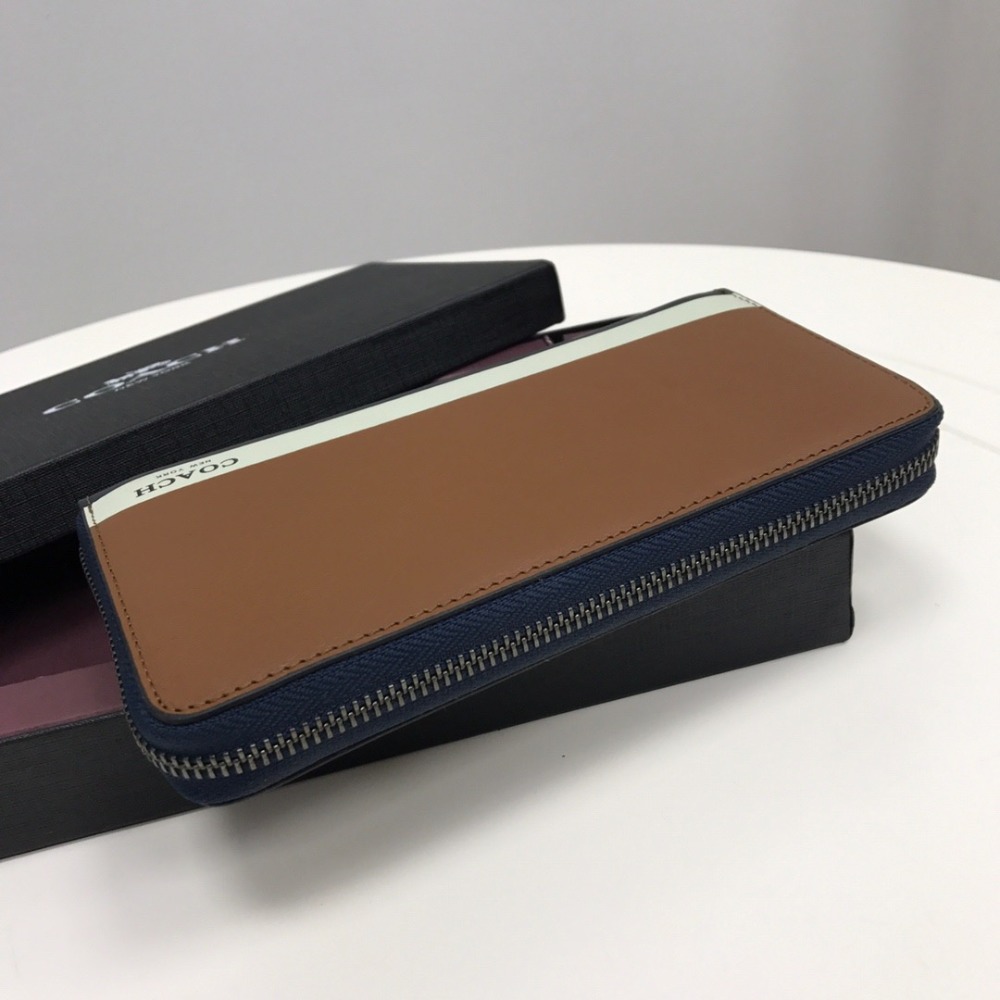 台灣美媽代購 COACH 蔻馳 長夾 短夾 經典老花拉鏈長夾 長款錢包 拉鏈夾 零錢包 男款手拿包 卡夾 信用卡夾-細節圖9