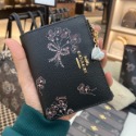 台灣美媽代購 COACH 蔻馳 皮夾 女士素面短夾 女生防刮皮大鈔錢包 韓版 可愛兩折mini零錢包 對開暗釦女錢夾-規格圖11