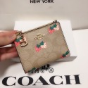 台灣美媽代購 COACH 蔻馳 皮夾 女士素面短夾 女生防刮皮大鈔錢包 韓版 可愛兩折mini零錢包 對開暗釦女錢夾-規格圖11