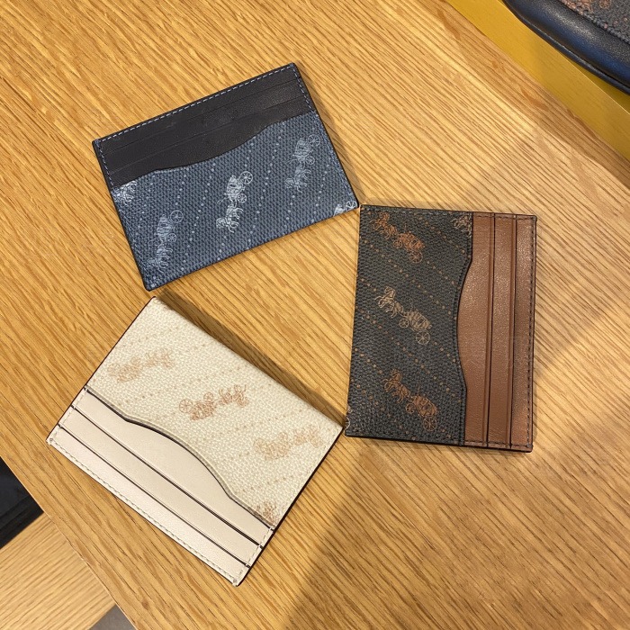 台灣美媽代購 COACH 蔻馳 卡夾 經典logo防刮皮卡夾 證件夾 零錢袋 卡包 素面 匙环卡包 零钱包 信用卡夾-細節圖3