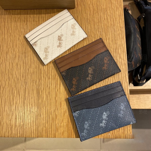 台灣美媽代購 COACH 蔻馳 卡夾 經典logo防刮皮卡夾 證件夾 零錢袋 卡包 素面 匙环卡包 零钱包 信用卡夾-細節圖6