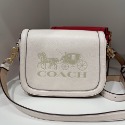 台灣美媽代購 COACH 蔻馳 包包 單肩包 斜挎包 斜背包 手提包 馬鞍包 經典馬車logo翻蓋斜挎馬鞍包 時尚百搭-規格圖11
