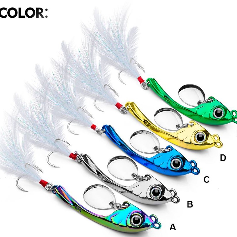 《懶人雜貨舖》弦月旋轉亮片 複合式旋轉亮片 路亞餌 顫泳 vib 遠投vib  翹嘴 鱸魚 路亞假餌-細節圖3