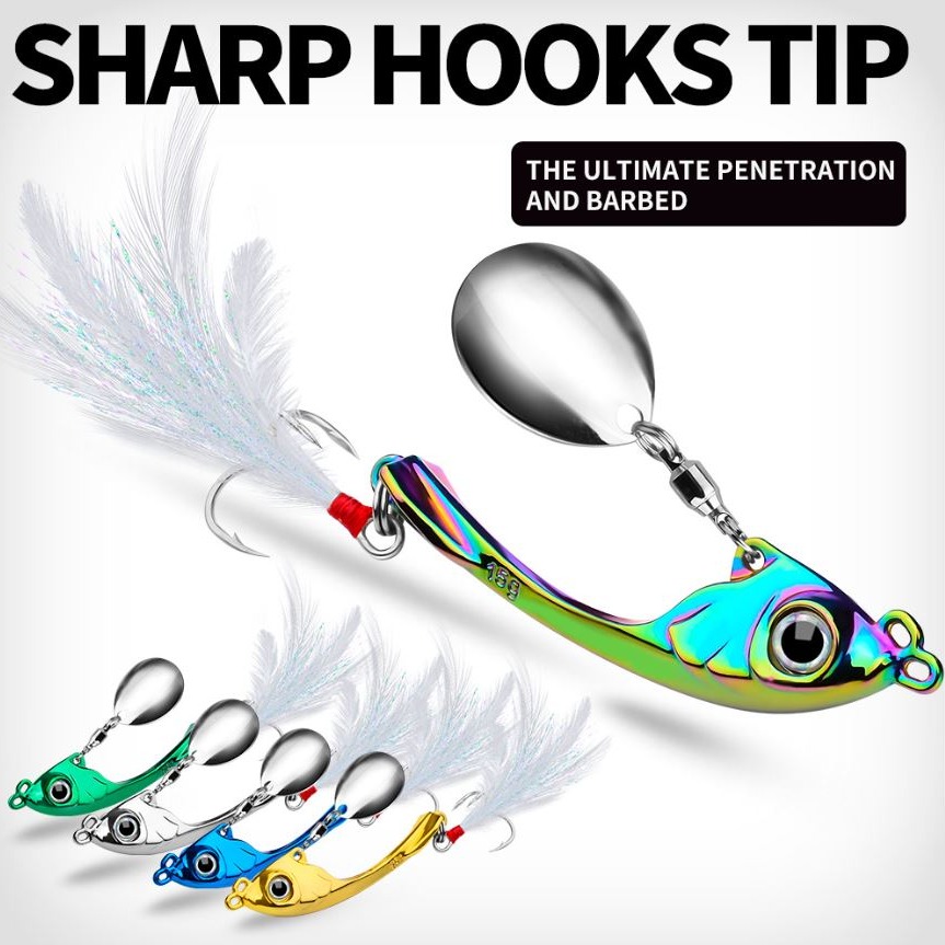 《懶人雜貨舖》弦月旋轉亮片 複合式旋轉亮片 路亞餌 顫泳 vib 遠投vib  翹嘴 鱸魚 路亞假餌-細節圖6