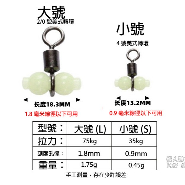 《懶人雜貨舖》夜光葫蘆轉環 八字環 螢光珠 分叉器 分線器 天平轉環 分鈎器 八字環 海釣船釣串鉤天平-細節圖2