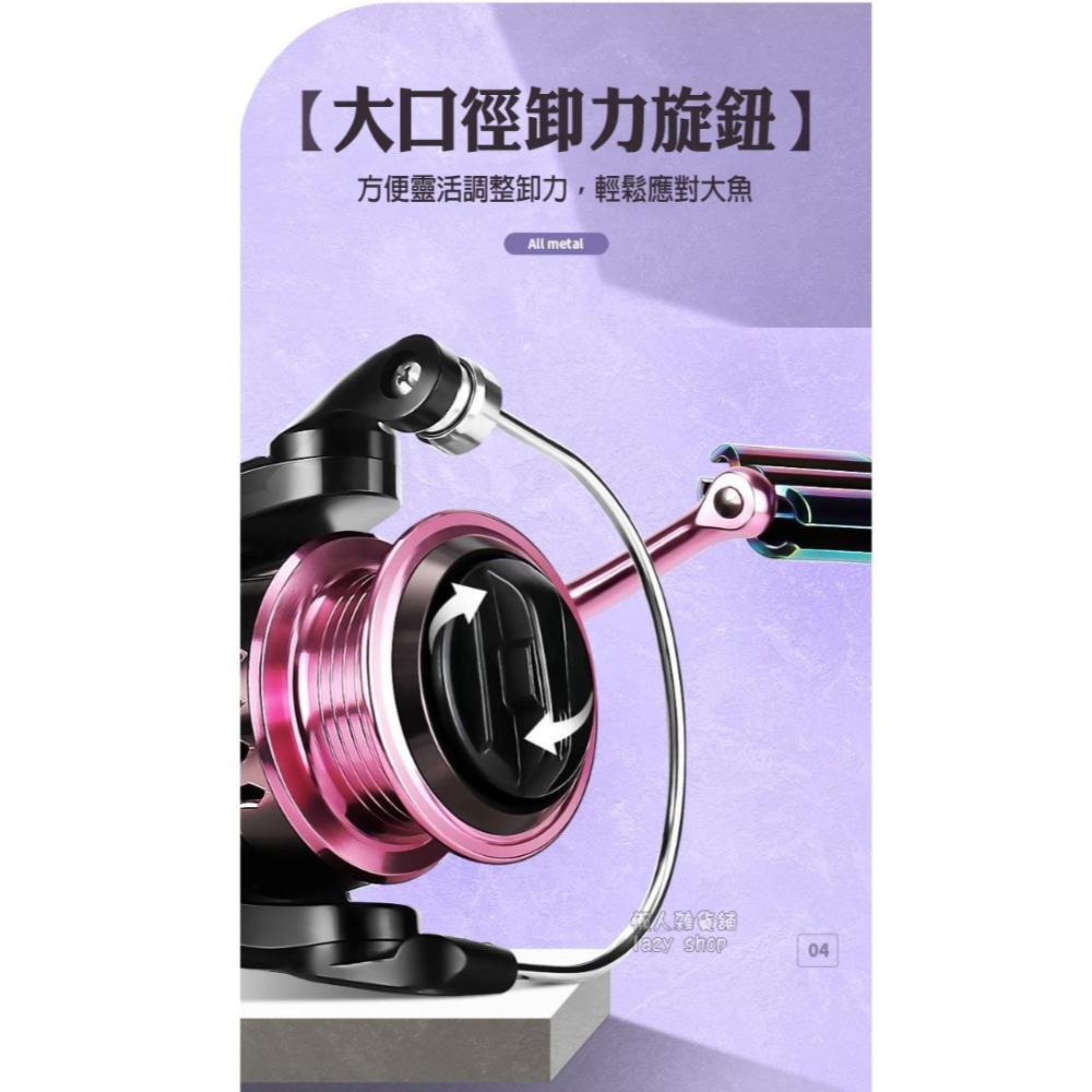 《懶人雜貨舖》新款路亞 紡車輪 不鏽鋼軸承 CNC搖壁 捲線器 魚輪 漁輪 潛線杯 微物紡車輪-細節圖3