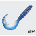 《懶人雜貨舖》蝦味 雙色螺紋 捲尾路亞餌 軟蟲 捲尾曲 卷尾軟蟲 雙色捲尾軟餌 15 只裝 2.8g 7cm-規格圖7