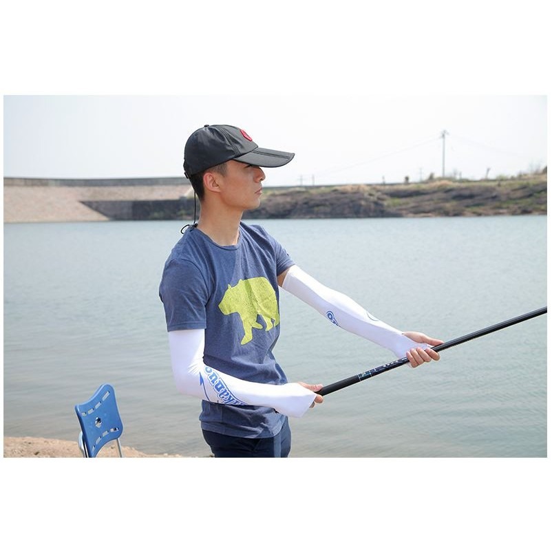 《懶人雜貨舖》米卡諾冰絲 防曬袖套 防晒袖套 戶外騎車 釣魚 透氣套袖 防紫外線 臂套 男女長款-細節圖10