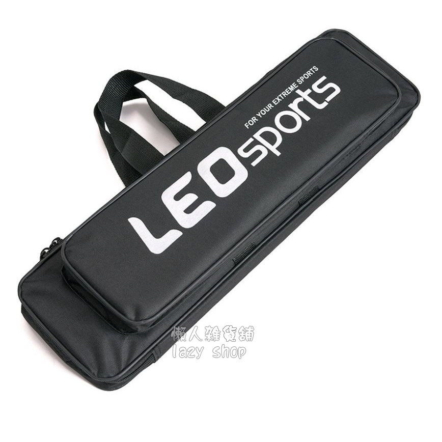 《懶人雜貨舖》LEO 樂歐 黑色單層 鋼絲漁具包 竿袋 竿包 魚具包 漁具包 釣具收納包-細節圖3
