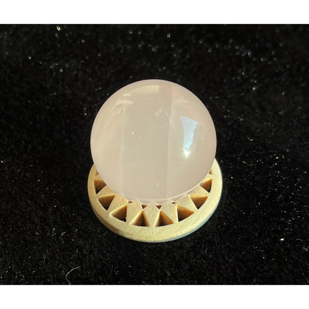 粉晶球(含座；高3.5公分；長3.5公分)-細節圖2