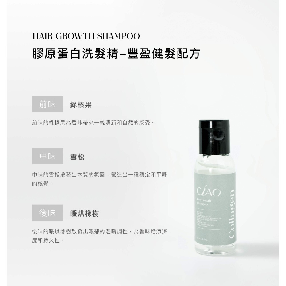 膠原蛋白 洗髮 沐浴 私密清潔 足部清潔｜旅行組 隨身瓶系列-細節圖3