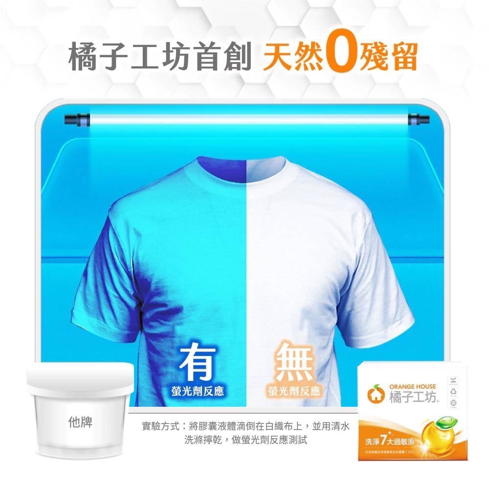 《新包裝》橘子工坊天然洗衣膠囊20g*22顆｜低敏 去味-細節圖5