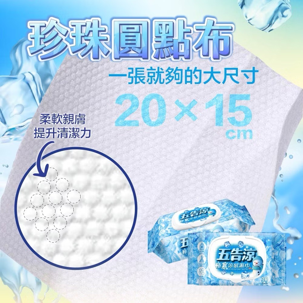 奈森克林 五告涼 極寒涼感掀蓋濕巾 30抽-細節圖6