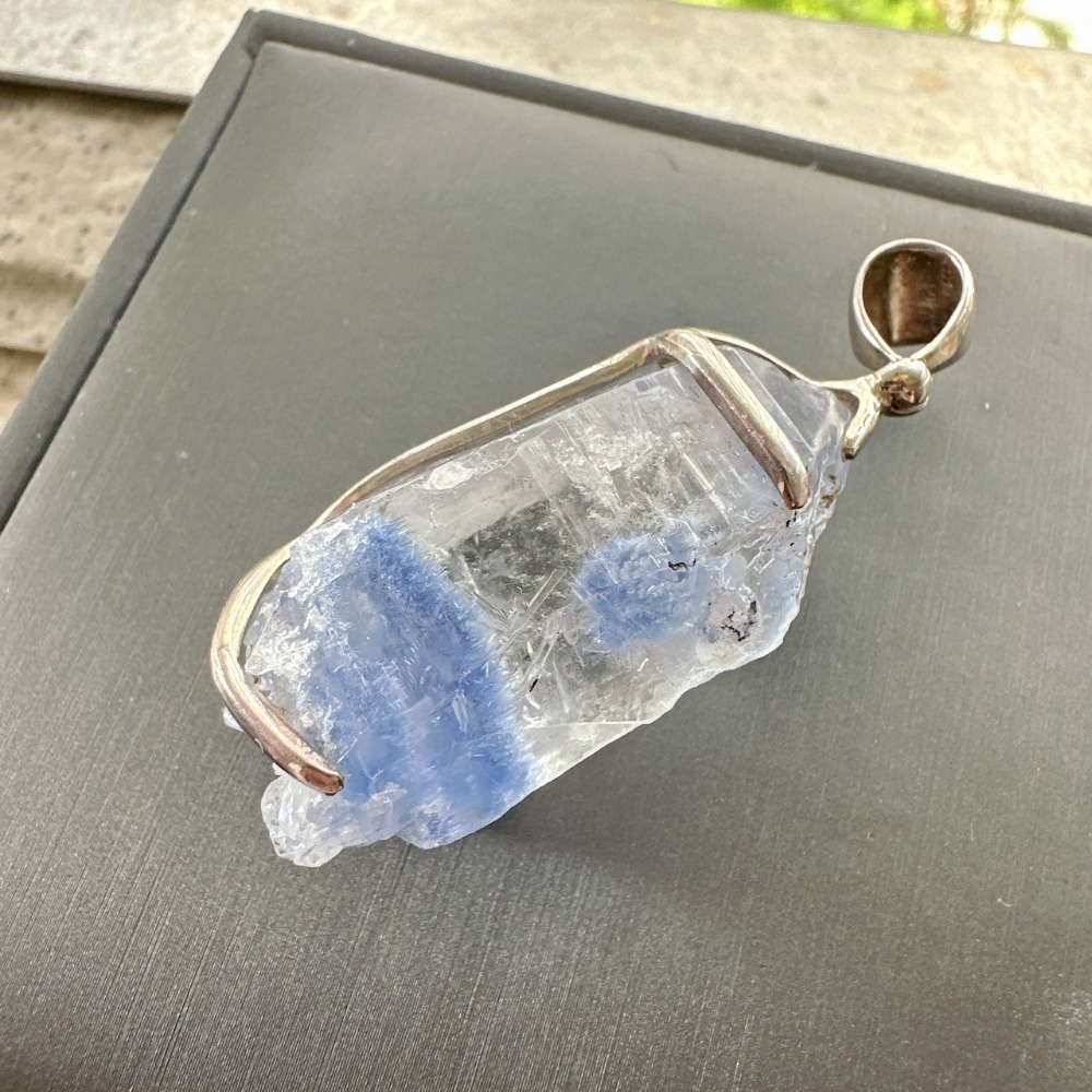 BC♥天然稀有藍線石原礦礦標墜子-細節圖2