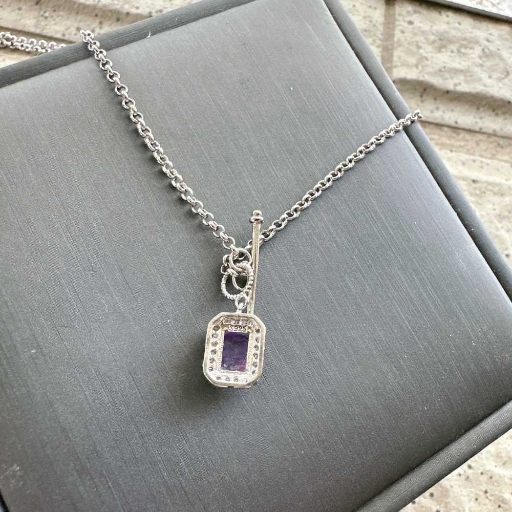 BC♥高檔帝王紫舒俱徠純銀項鍊-細節圖6