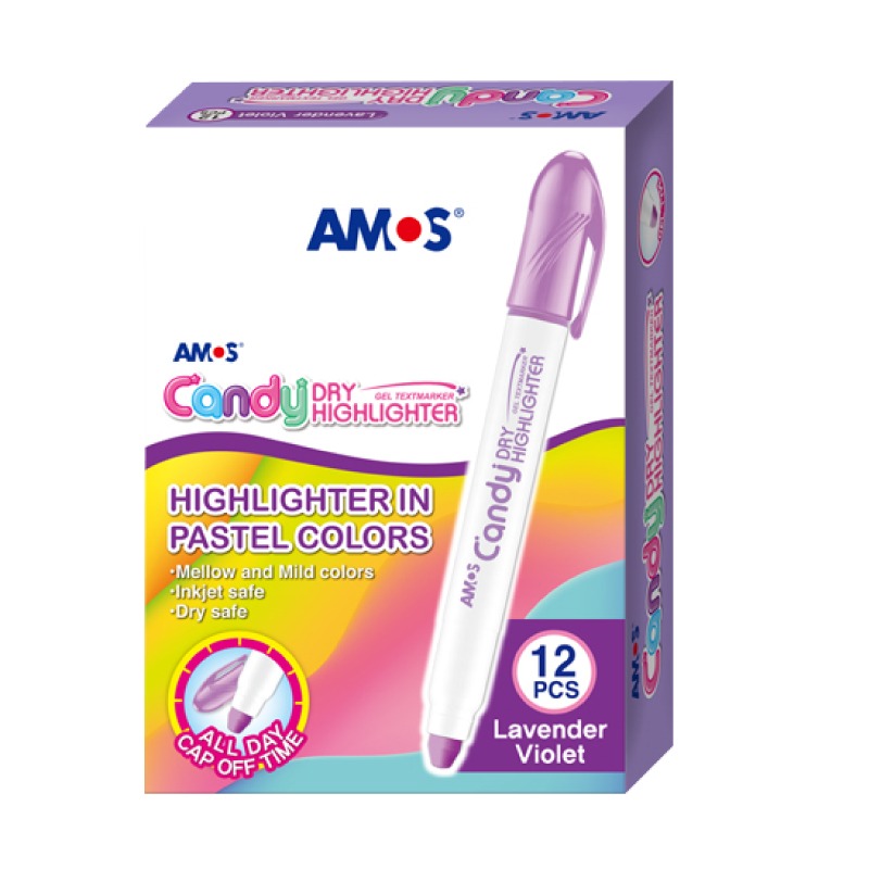 韓國AMOS 果凍螢光筆-馬卡龍色系-細節圖2