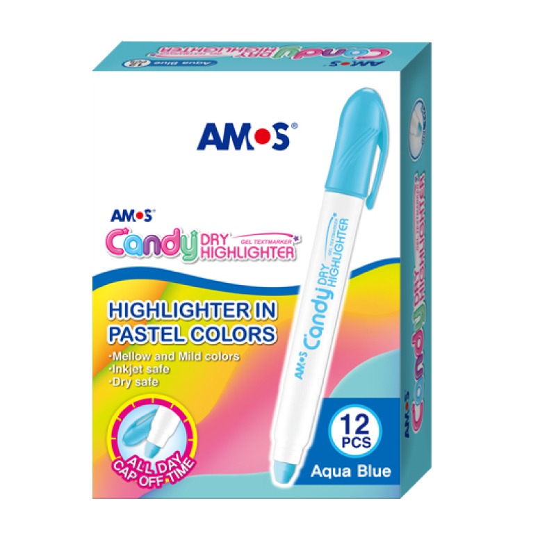 韓國AMOS 果凍螢光筆-馬卡龍色系-細節圖4