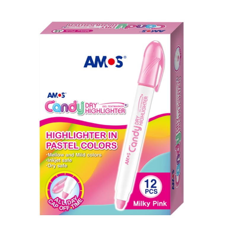 韓國AMOS 果凍螢光筆-馬卡龍色系-細節圖6