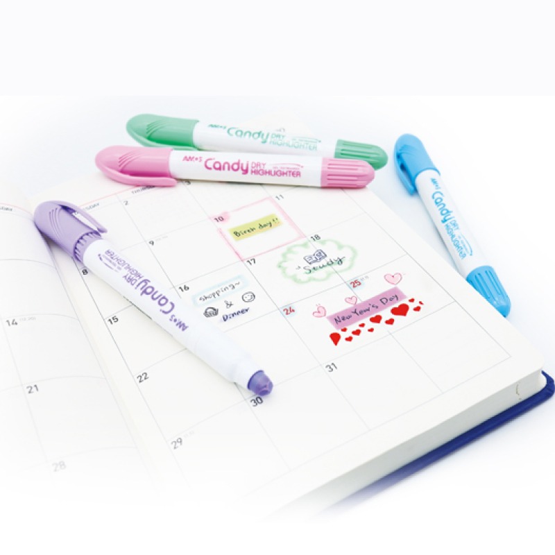 韓國AMOS 果凍螢光筆-馬卡龍色系-規格圖9