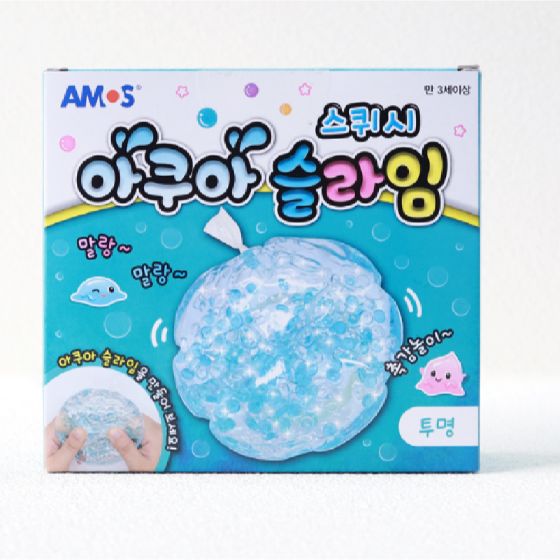 韓國AMOS 史萊姆創意捏捏球-水藍晶-細節圖2