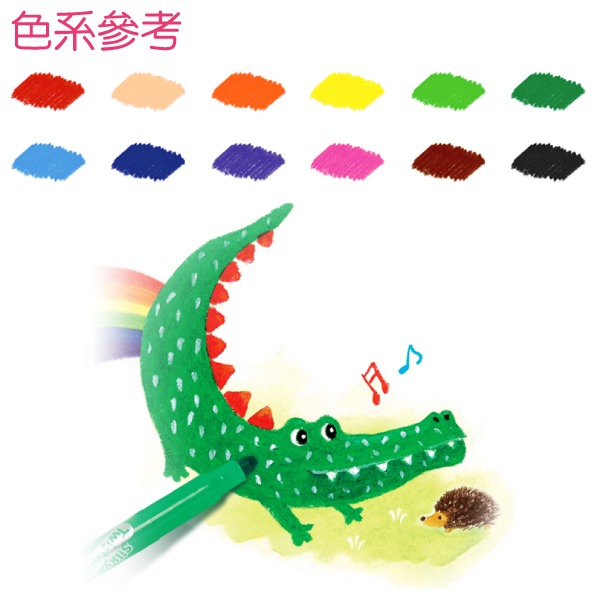 韓國AMOS 12色細款神奇水蠟筆-細節圖2