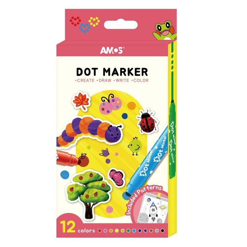 12色可水洗點點彩色筆