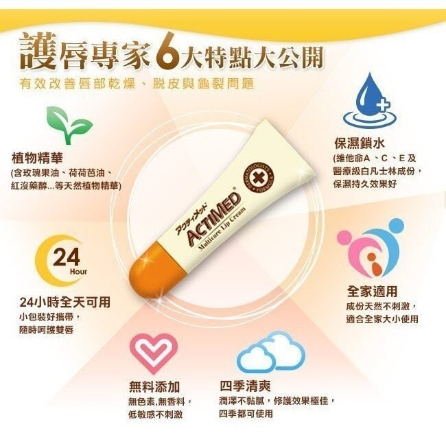 【ACTIMED 艾迪美】極度修復護唇膏-乾裂專用(10g)【3758】-細節圖2