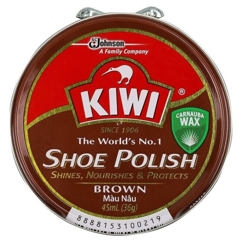 【KIWI 奇偉】巴西棕櫚蠟鞋油-咖啡色(45ml/36g)【0021】