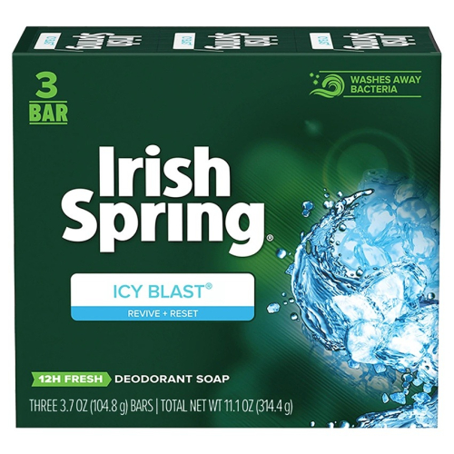 【Irish Spring】愛爾蘭清新體香皂-冰爽清涼(3.7oz/104.8g*3塊組)【1235】