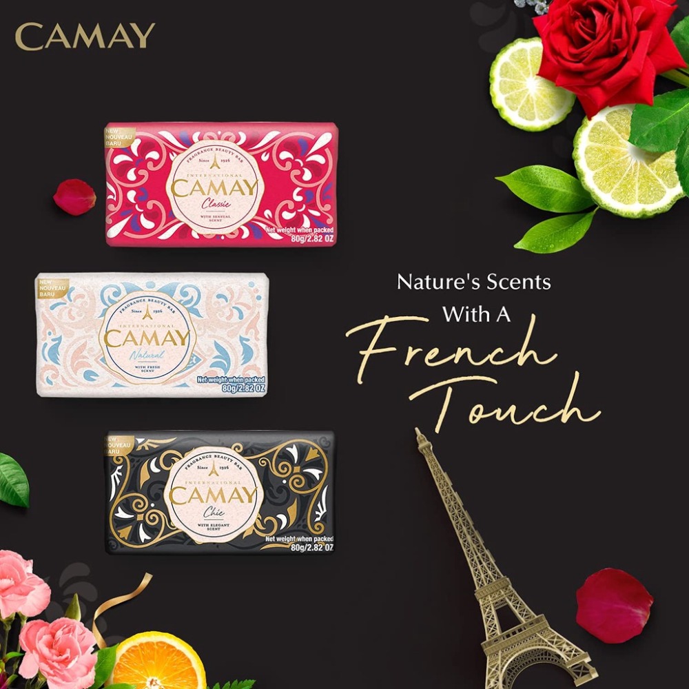 【CAMAY 佳美】潤膚香皂-CHIC黑色(125g)【1712】-細節圖6