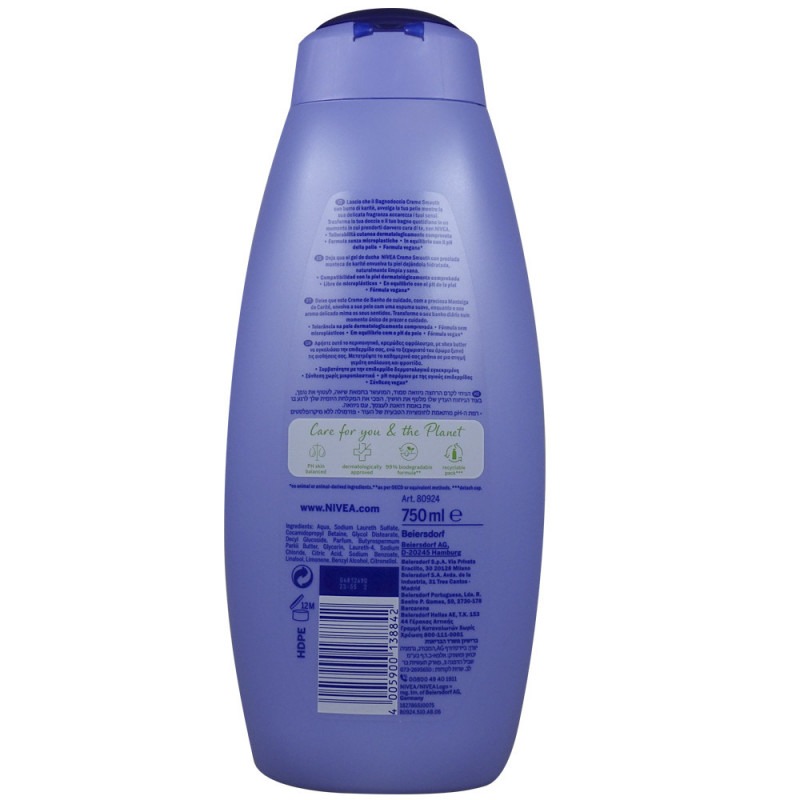 【NIVEA 妮維雅】身體保濕沐浴乳-光滑柔嫩(750ml)【1148】-細節圖2