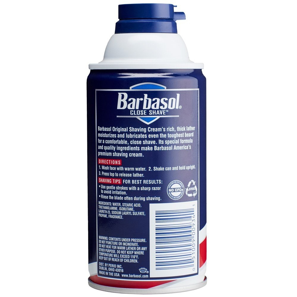 【Barbasol】濃密刮鬍泡-原味香草(10oz/283g)【4610】-細節圖2