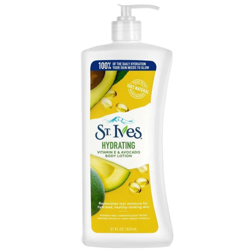 福利品【ST. Ives 聖艾芙】潤膚乳液-維生素E+酪梨(21oz/621ml)【NG-6048】