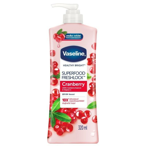 【Vaseline 凡士林】身體潤膚乳液-蔓越莓+維他命C(320ml)【3586】