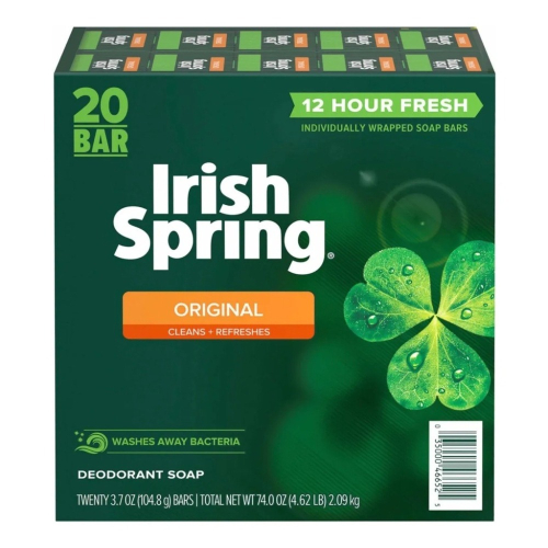 【Irish Spring】愛爾蘭清新體香皂-經典原味(3.7oz/104.8g*20塊組)【1255】