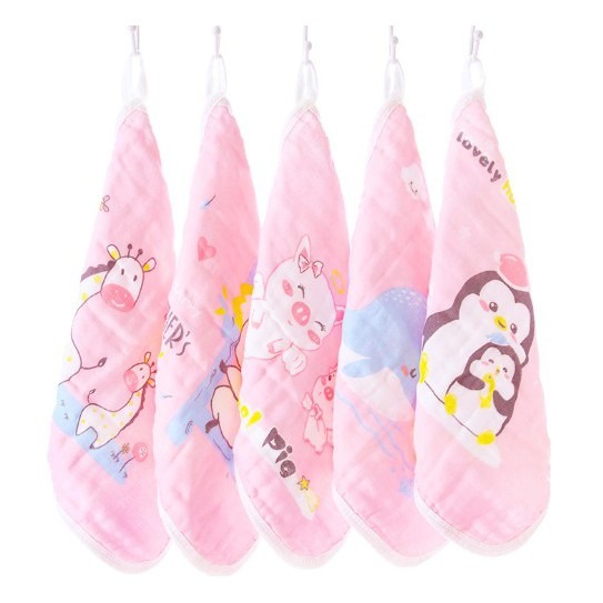 台灣現貨 30*30無敵可愛高密精梳六層純棉紗布巾🔥五條一組🌈紗布手帕💥紗布毛巾🌈六層紗-細節圖4