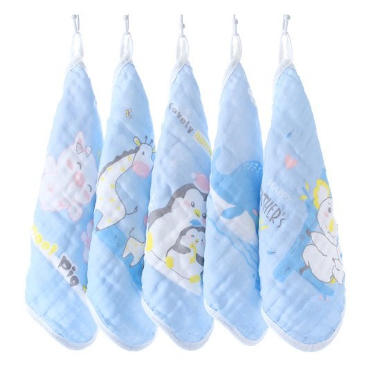 台灣現貨 30*30無敵可愛高密精梳六層純棉紗布巾🔥五條一組🌈紗布手帕💥紗布毛巾🌈六層紗-細節圖6