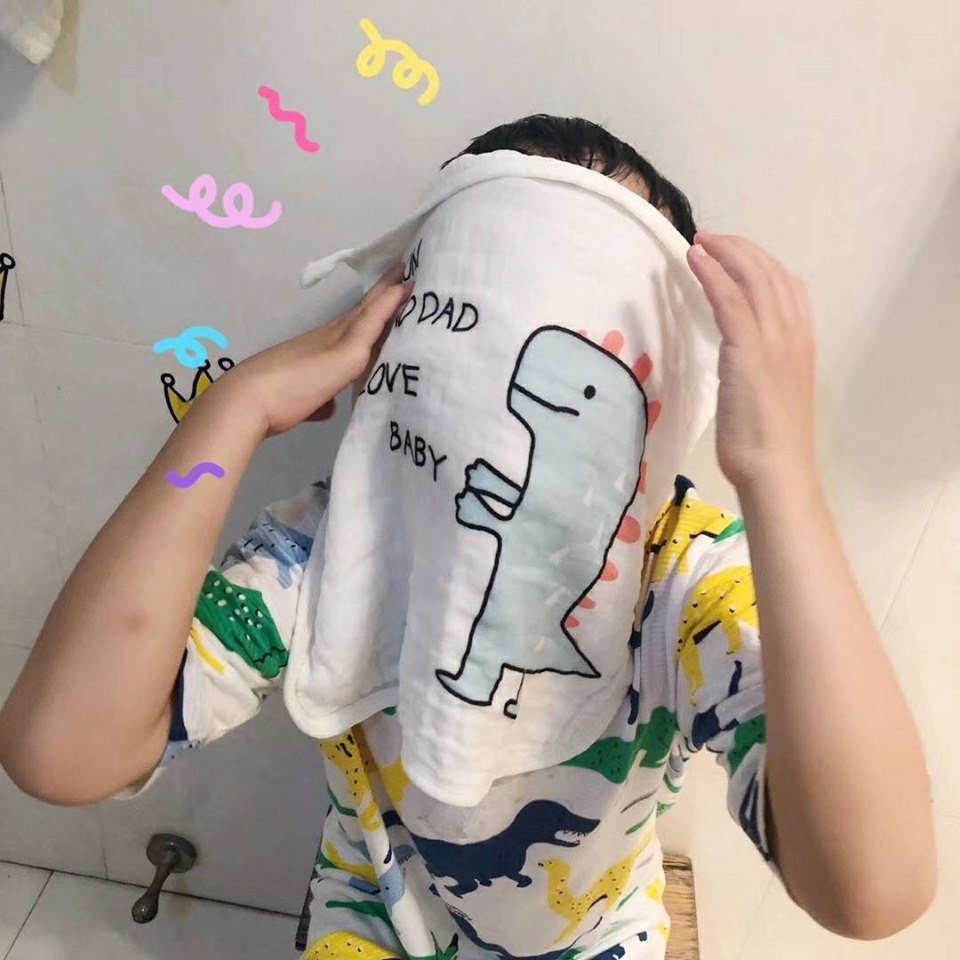 台灣現貨 30*30無敵可愛高密精梳六層純棉紗布巾🔥五條一組🌈紗布手帕💥紗布毛巾🌈六層紗-細節圖8