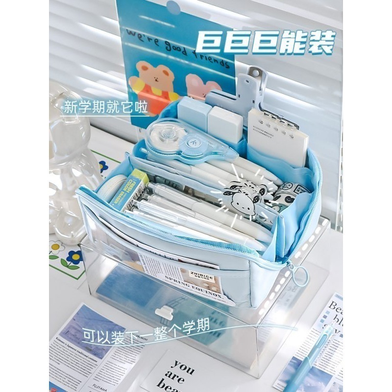 台灣現貨 爆款😍 高質感超巨能裝十層大筆袋 👍大容量筆袋-細節圖4