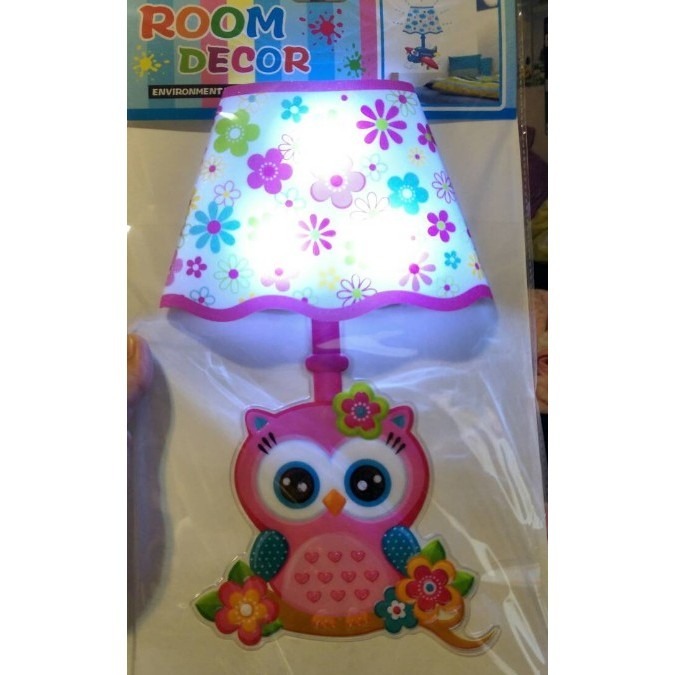 台灣現貨 可愛卡通壁貼燈 免插電3D立體LED檯燈貼 開關燈 小夜燈 孩子最愛的禮物 夜燈-細節圖3