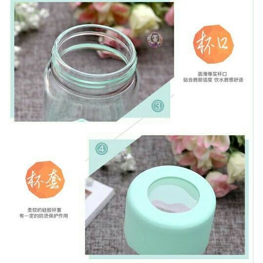 台灣現貨 創意茶漏大眼仔泡茶玻璃杯 隨手杯 花茶杯 泡茶杯 隨身水杯-細節圖3