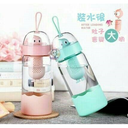 台灣現貨 創意茶漏大眼仔泡茶玻璃杯 隨手杯 花茶杯 泡茶杯 隨身水杯-細節圖8