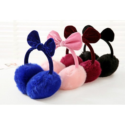 台灣現貨 蝴蝶結保暖耳罩 超大毛球 成人兒童可愛耳罩 可愛毛毛耳罩 親子耳罩-細節圖5