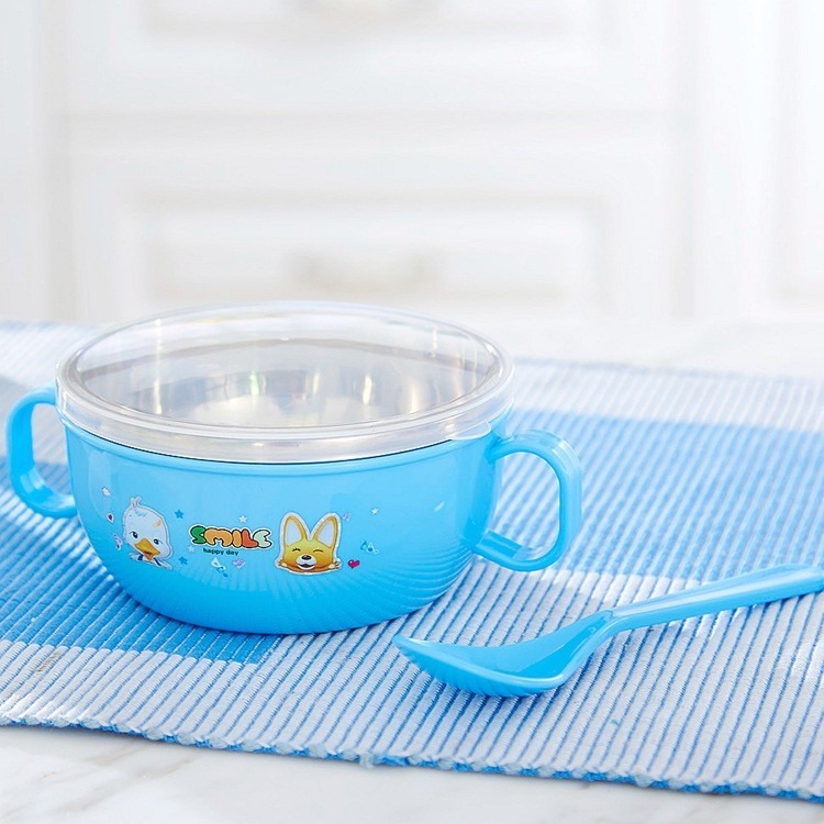 台灣現貨 304兒童不銹鋼碗 幼稚園雙耳碗 寶寶防摔隔熱碗 三色碗 保溫碗 不鏽鋼碗3件組-細節圖9